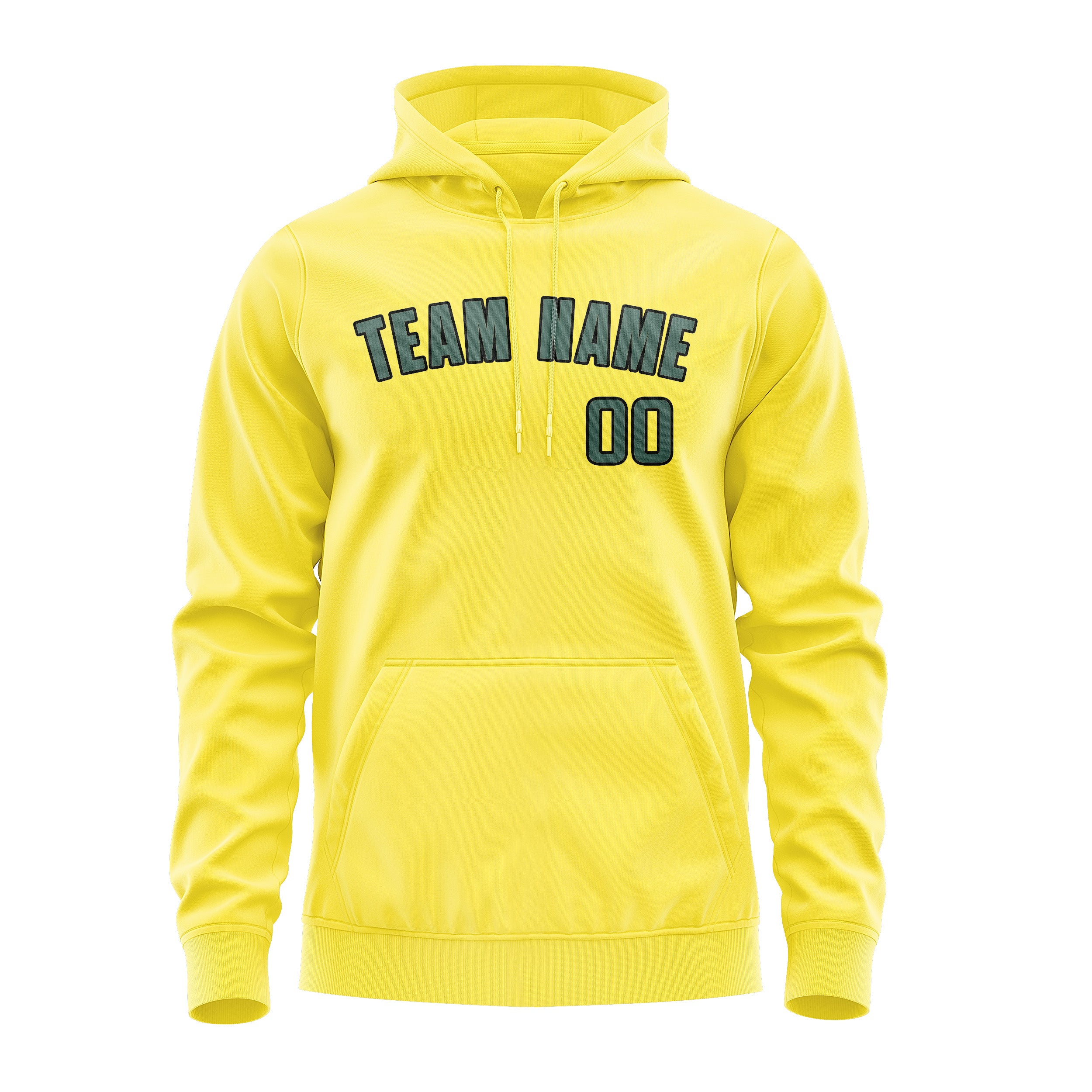 Custom Light Yellow Blue Green Hoodie