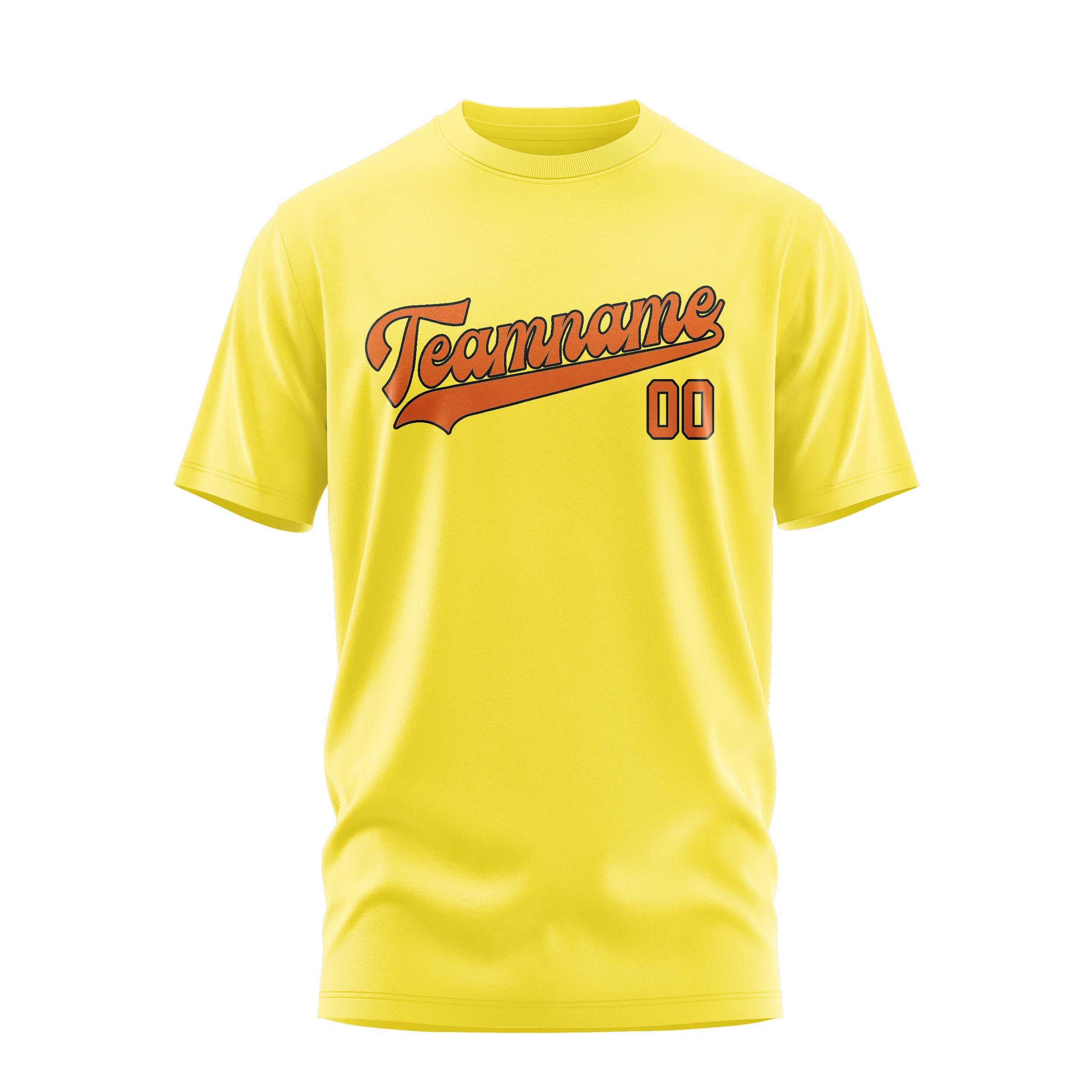 Custom Light Yellow Orange T-Shirt