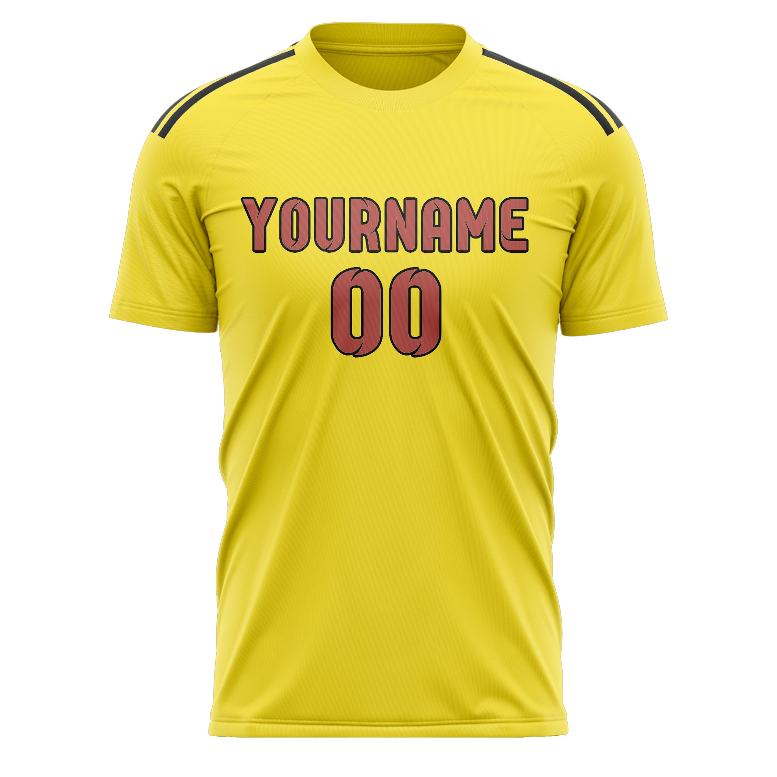 Custom Light Yellow Copper Rose Soccer Jersey