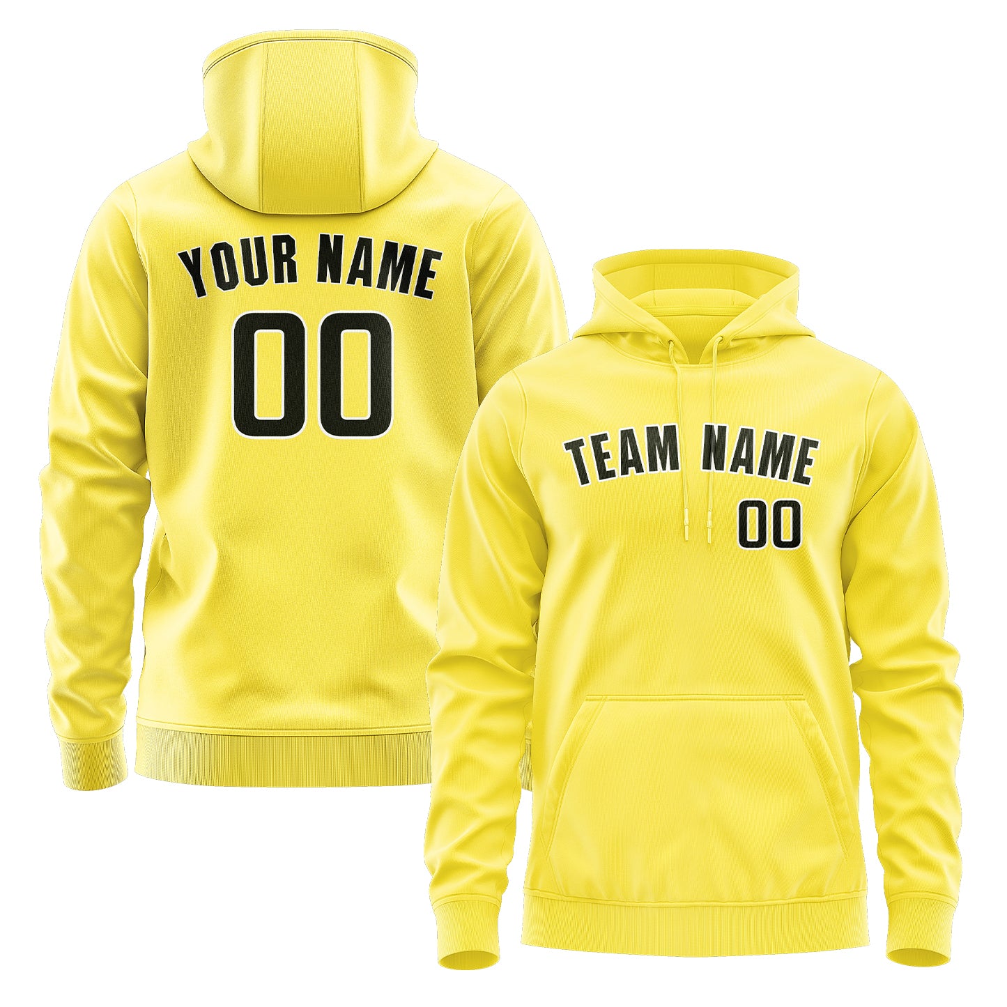 Custom Light Yellow Olive Hoodie