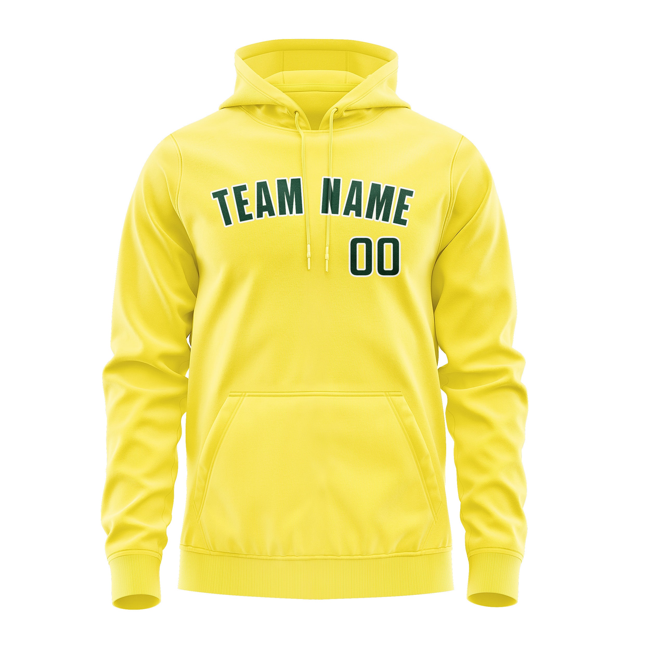 Custom Light Yellow Green Hoodie
