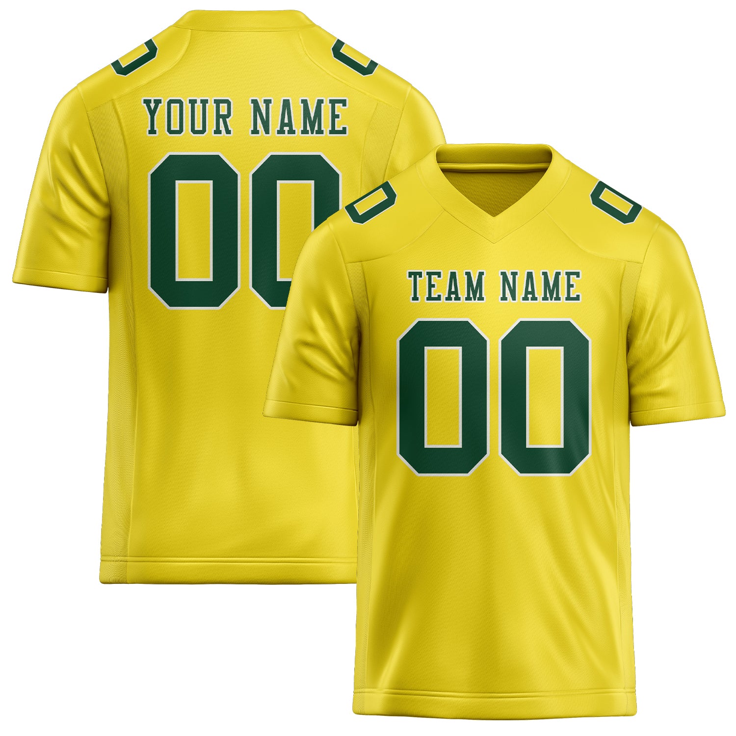 Custom Light Yellow Green Football Jersey