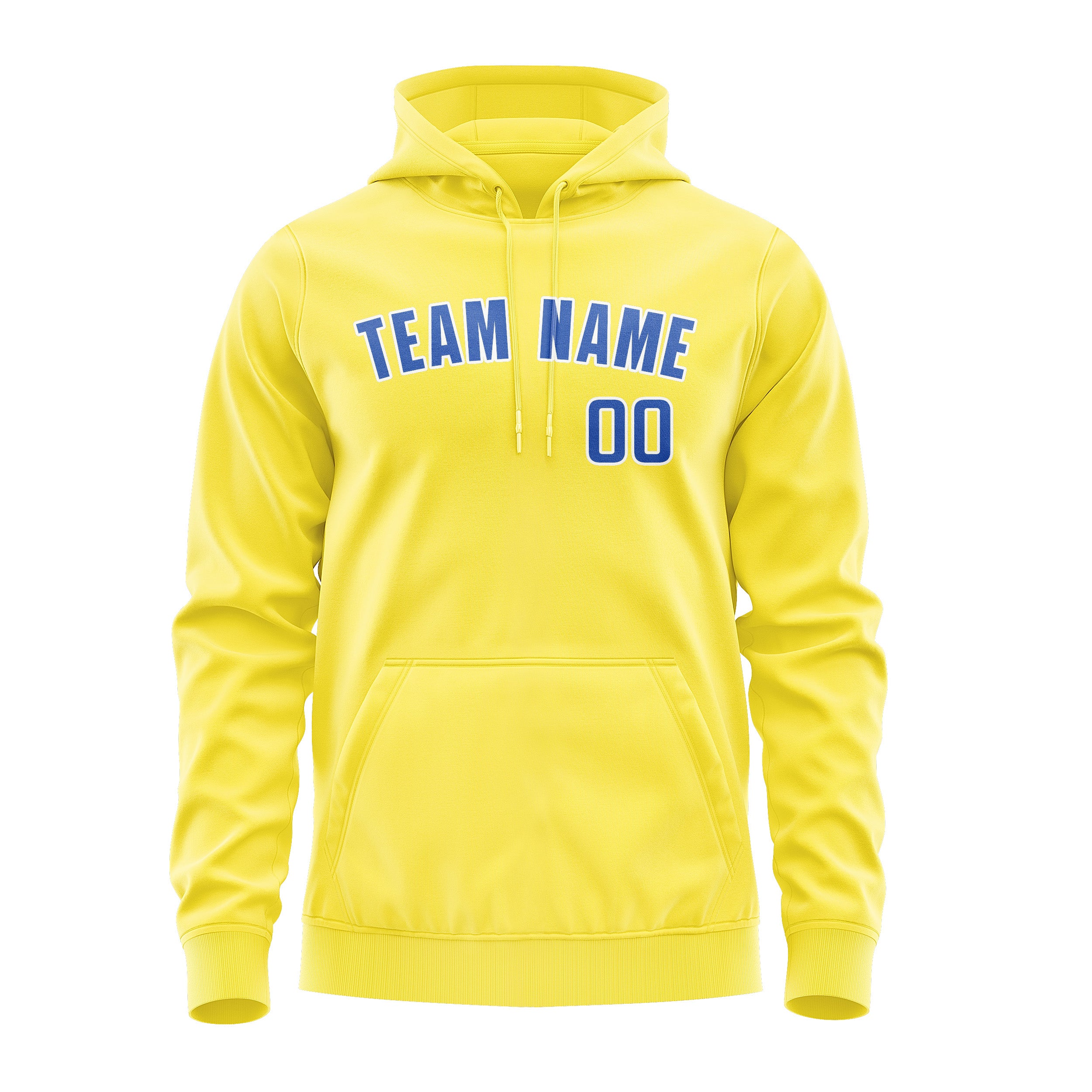 Custom Light Yellow Sky Blue Hoodie