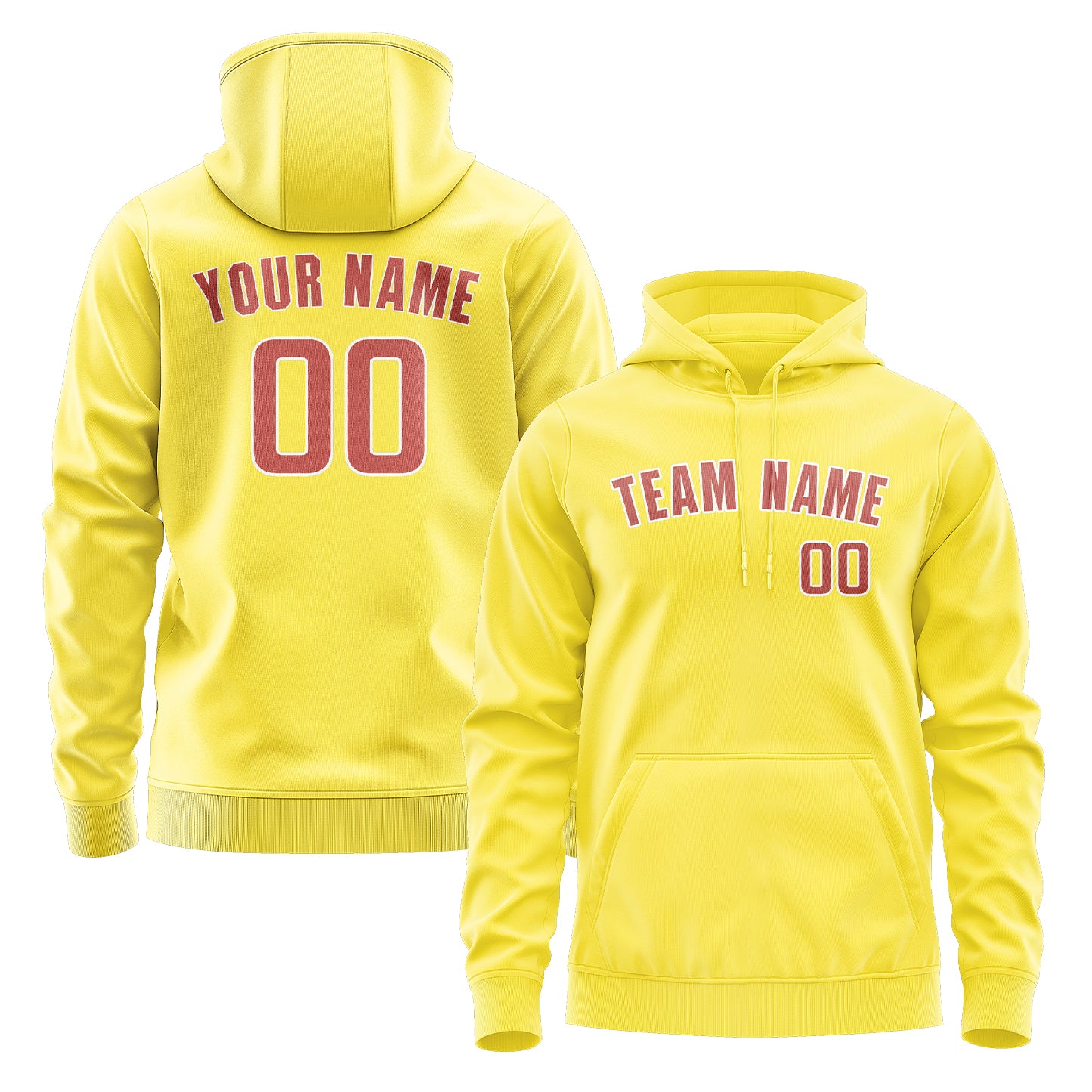 Custom Light Yellow Copper Rose Hoodie