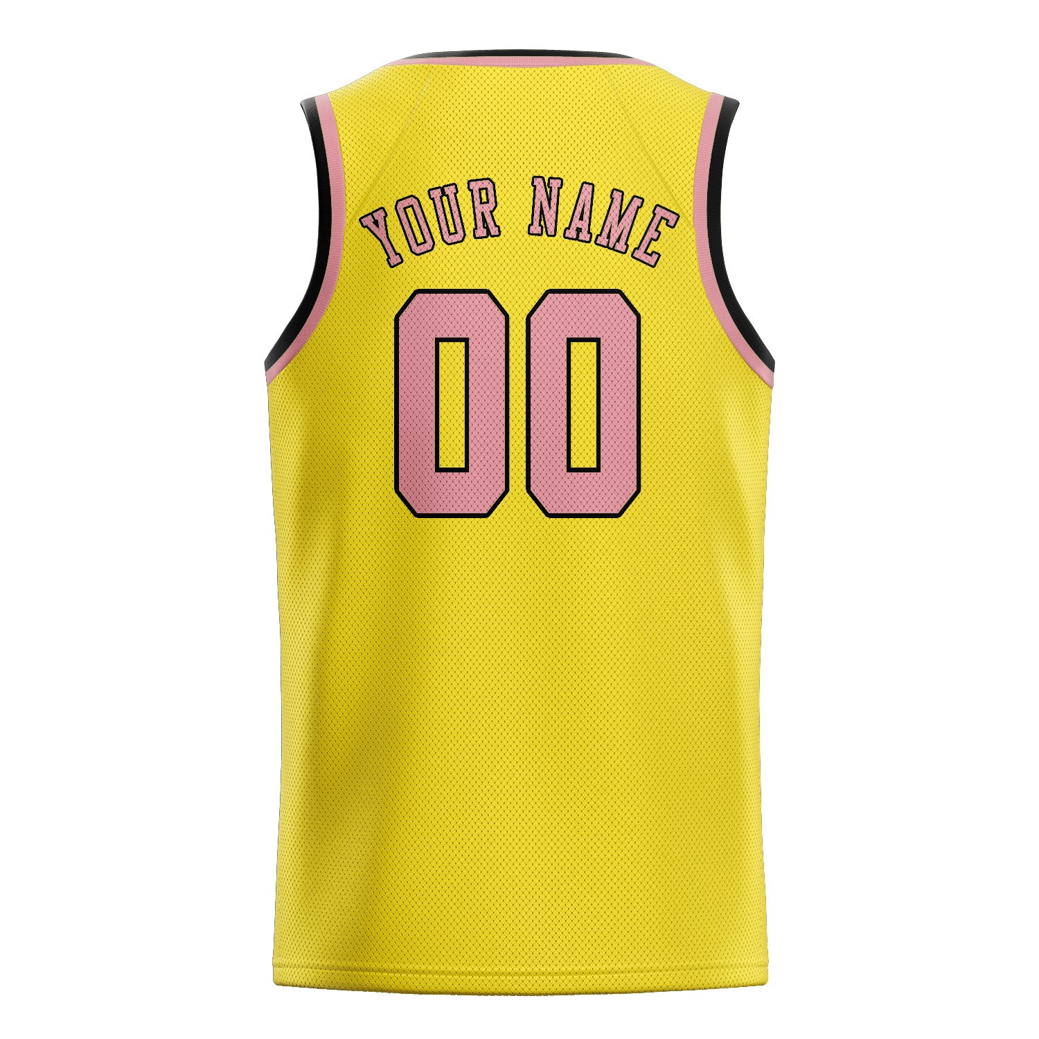Custom Light Yellow Light Pink Basketball Jersey