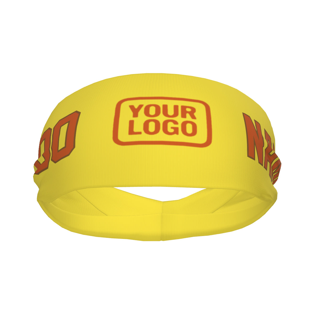Custom Light Yellow Orange Sports headband