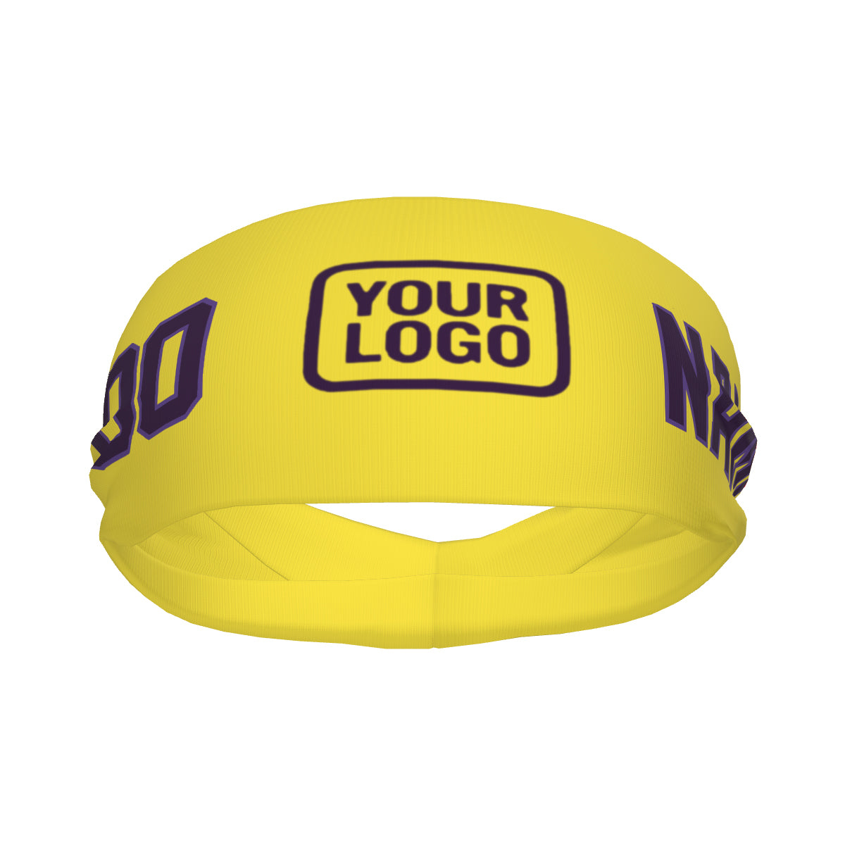 Custom Light Yellow Purple Sports headband