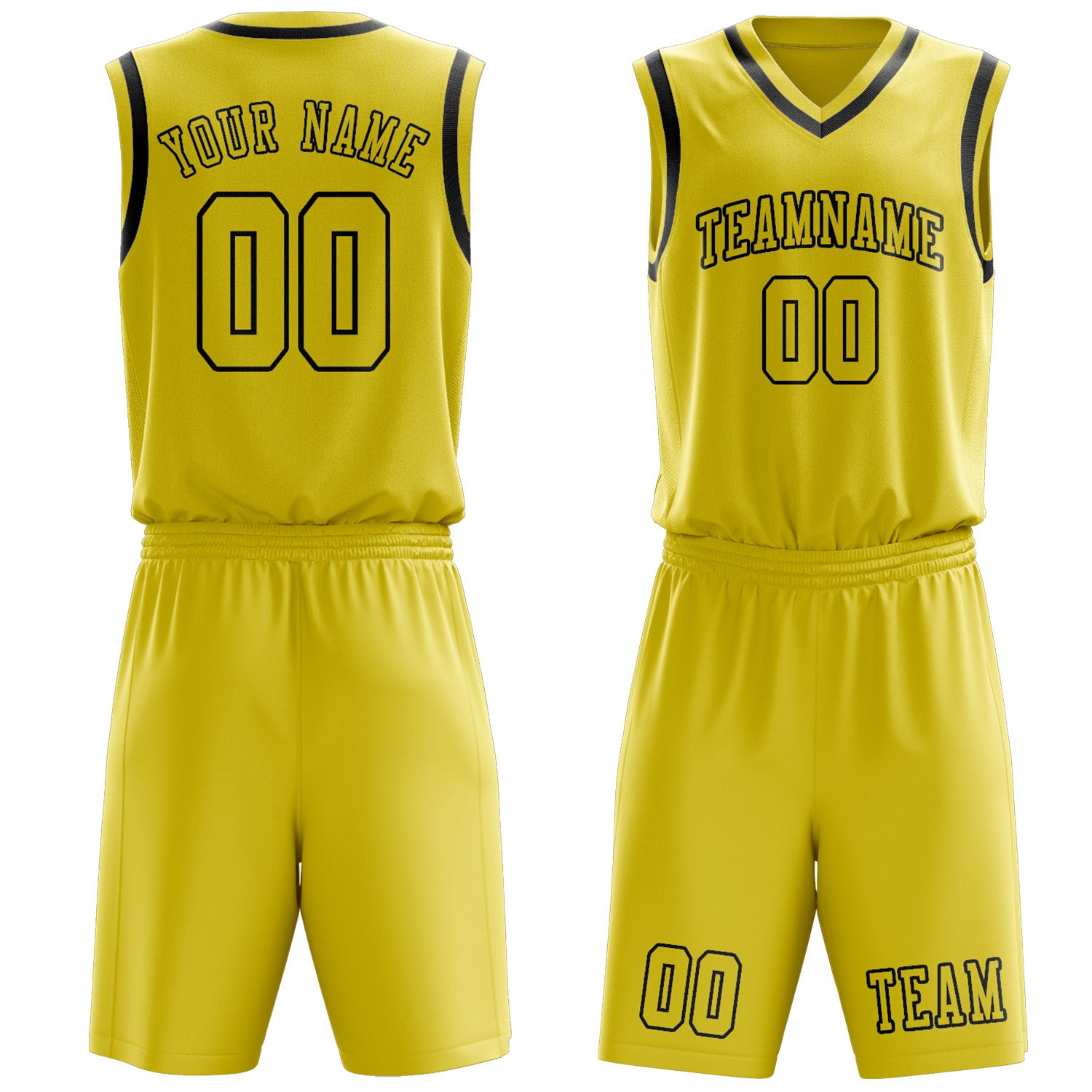 Custom Light Yellow Light Yellow Basketball Set