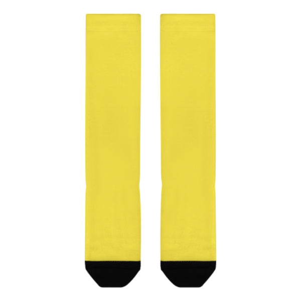 Custom Light Yellow Light Yellow Knee-High Sock