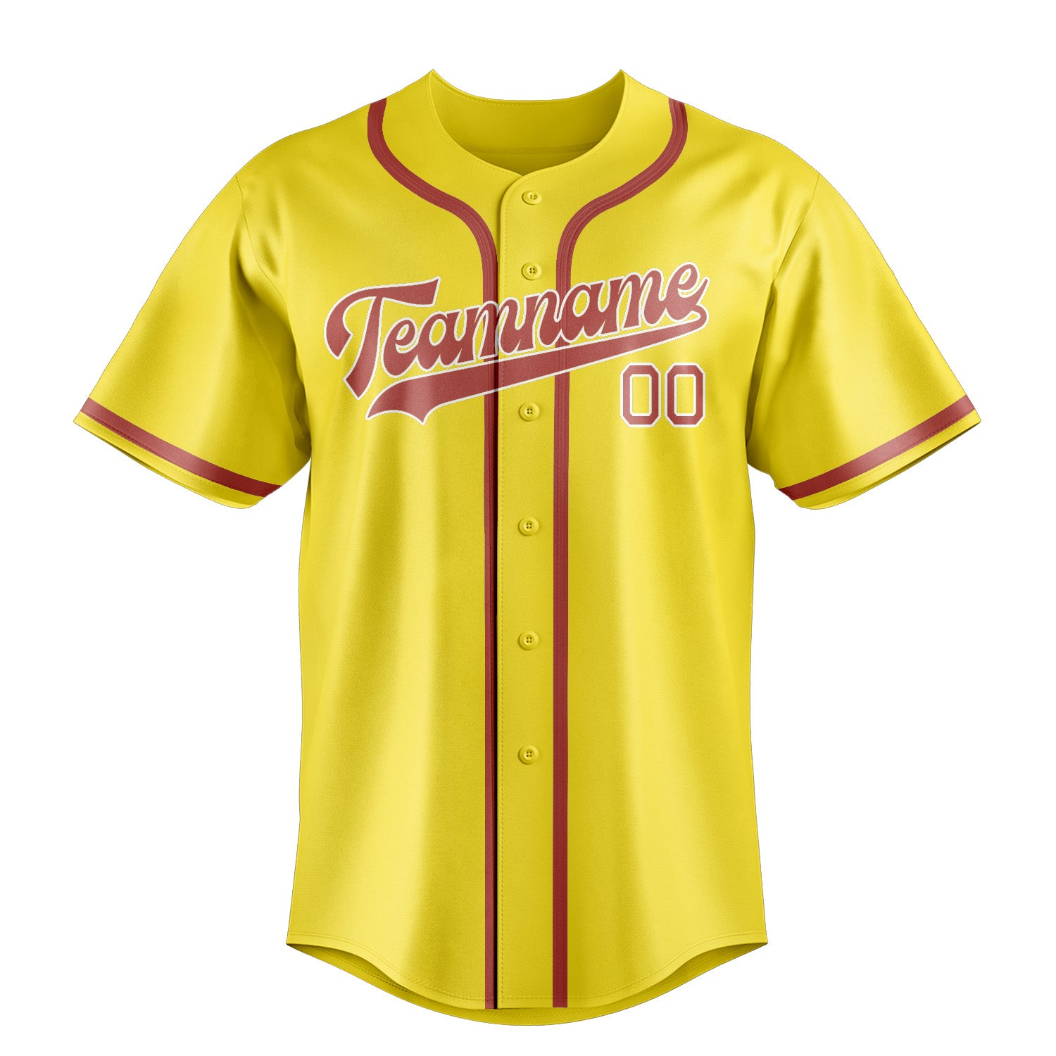 Custom Light Yellow Copper Rose Baseball Jersey