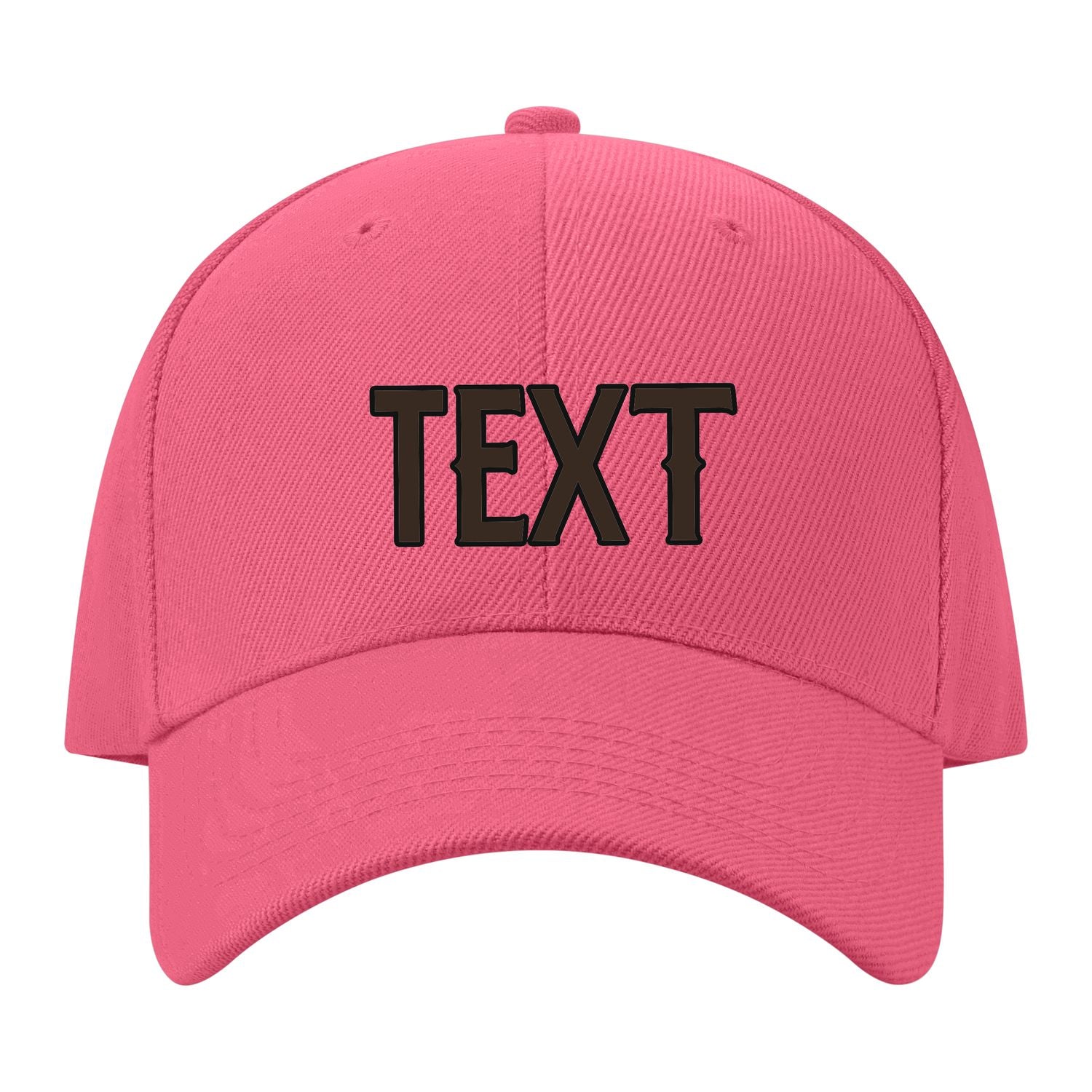 Custom Light Coral Red Black Hat 26B21701