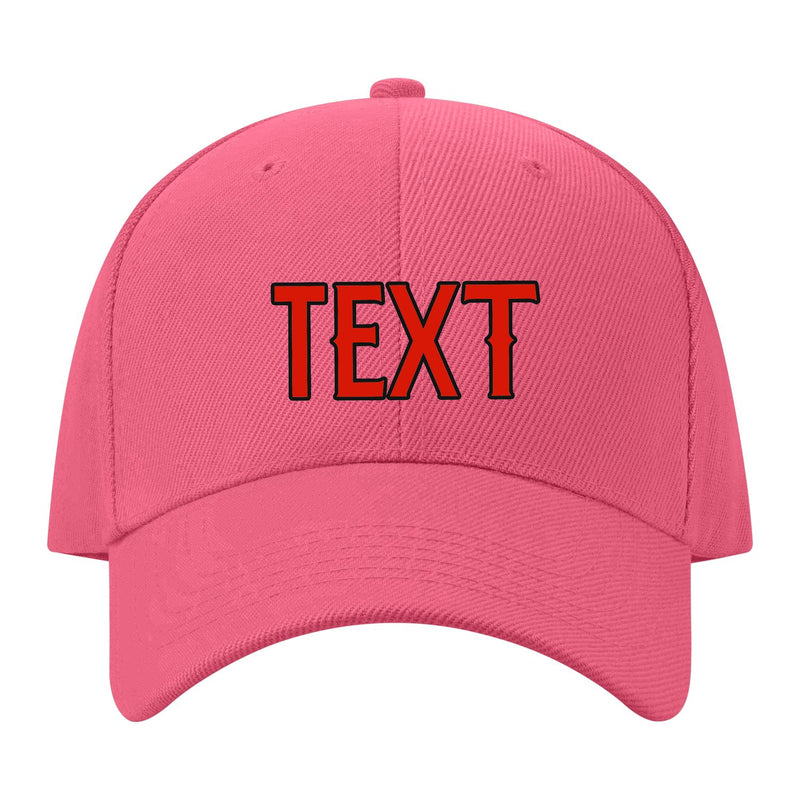 Custom Light Coral Red Lavender Gray Hat 26B21712