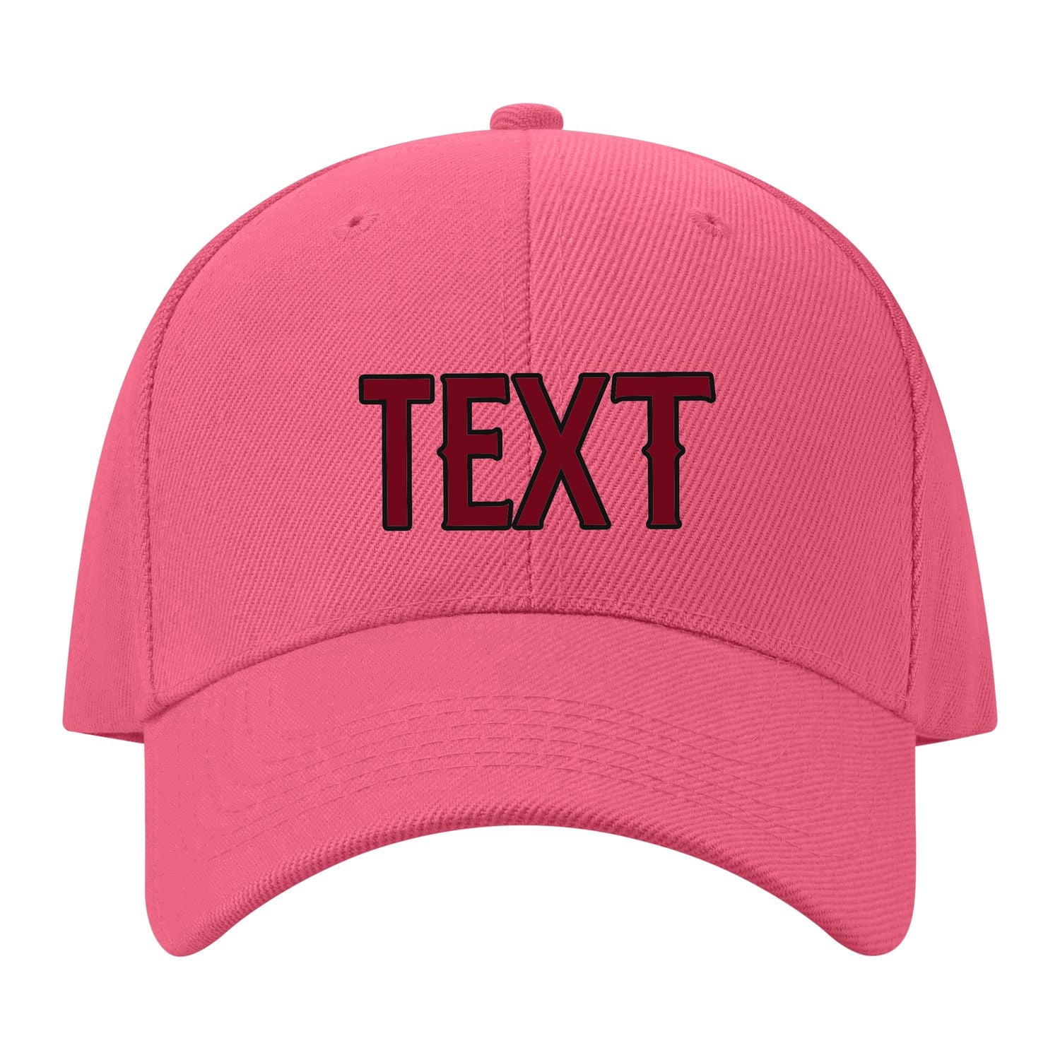 Custom Light Coral Red Khaki Hat 26B21715