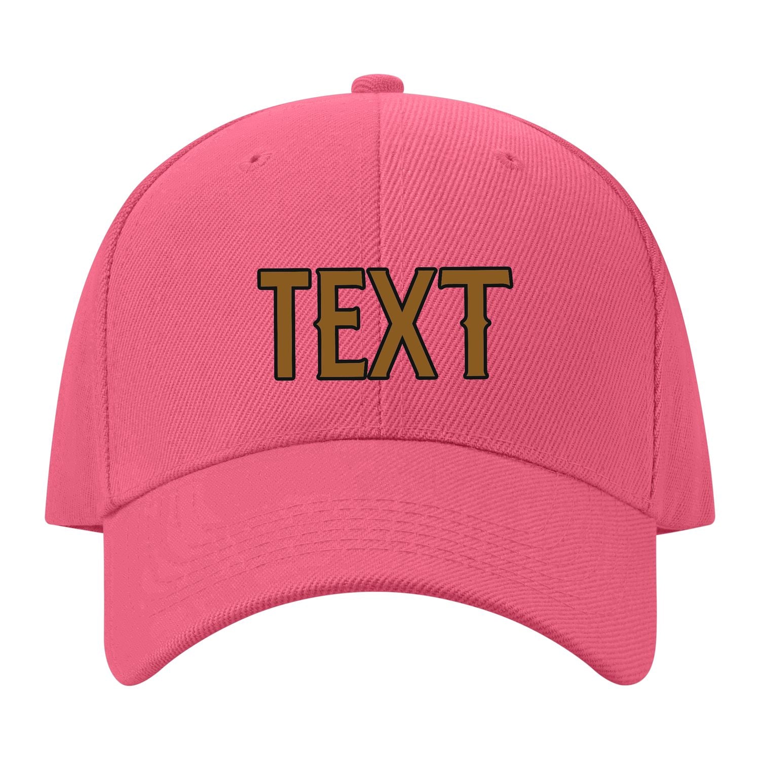 Custom Light Coral Red Dark Green Hat 26B21722