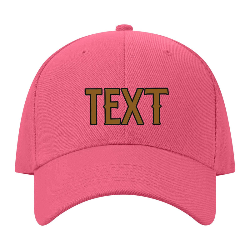 Custom Light Coral Red Dark Green Hat 26B21722
