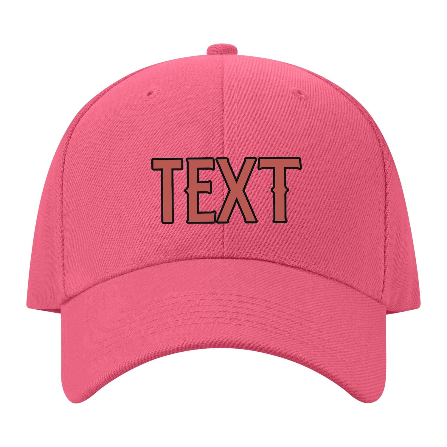 Custom Light Coral Red Emerald Green Hat 26B21729