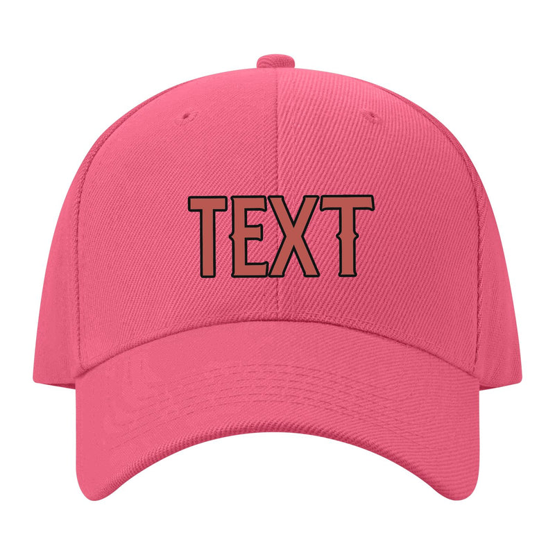 Custom Light Coral Red Emerald Green Hat 26B21729
