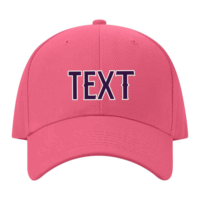 Custom Light Coral Red Gray Hat 26B21807
