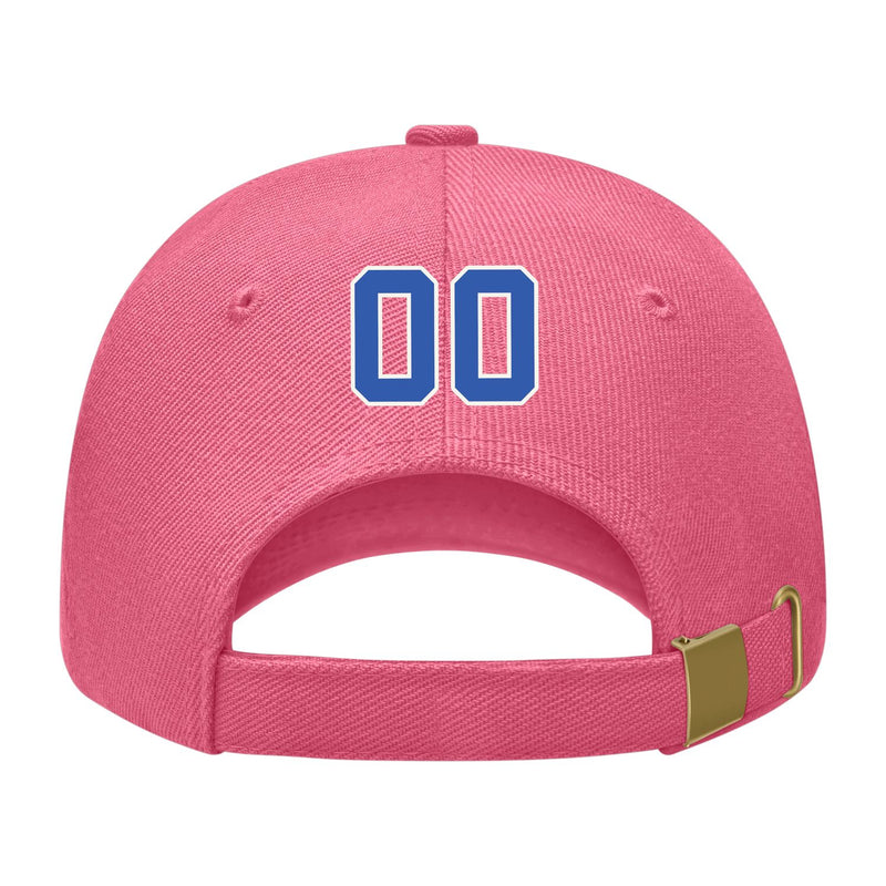 Custom Light Coral Red Navy Hat 26B21809