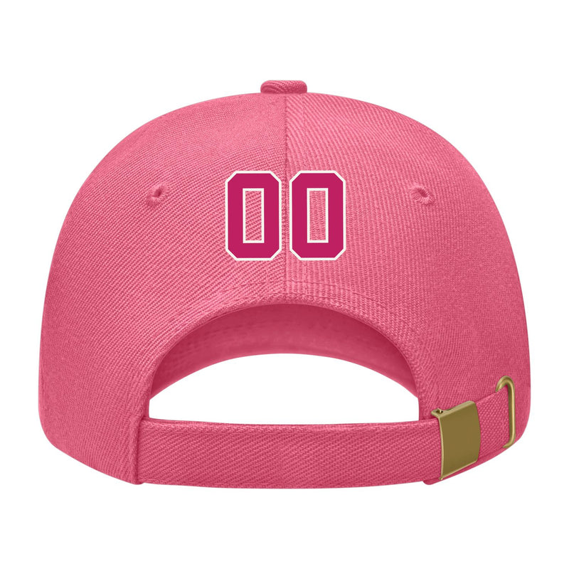 Custom Light Coral Red Light Pink Hat 26B21813