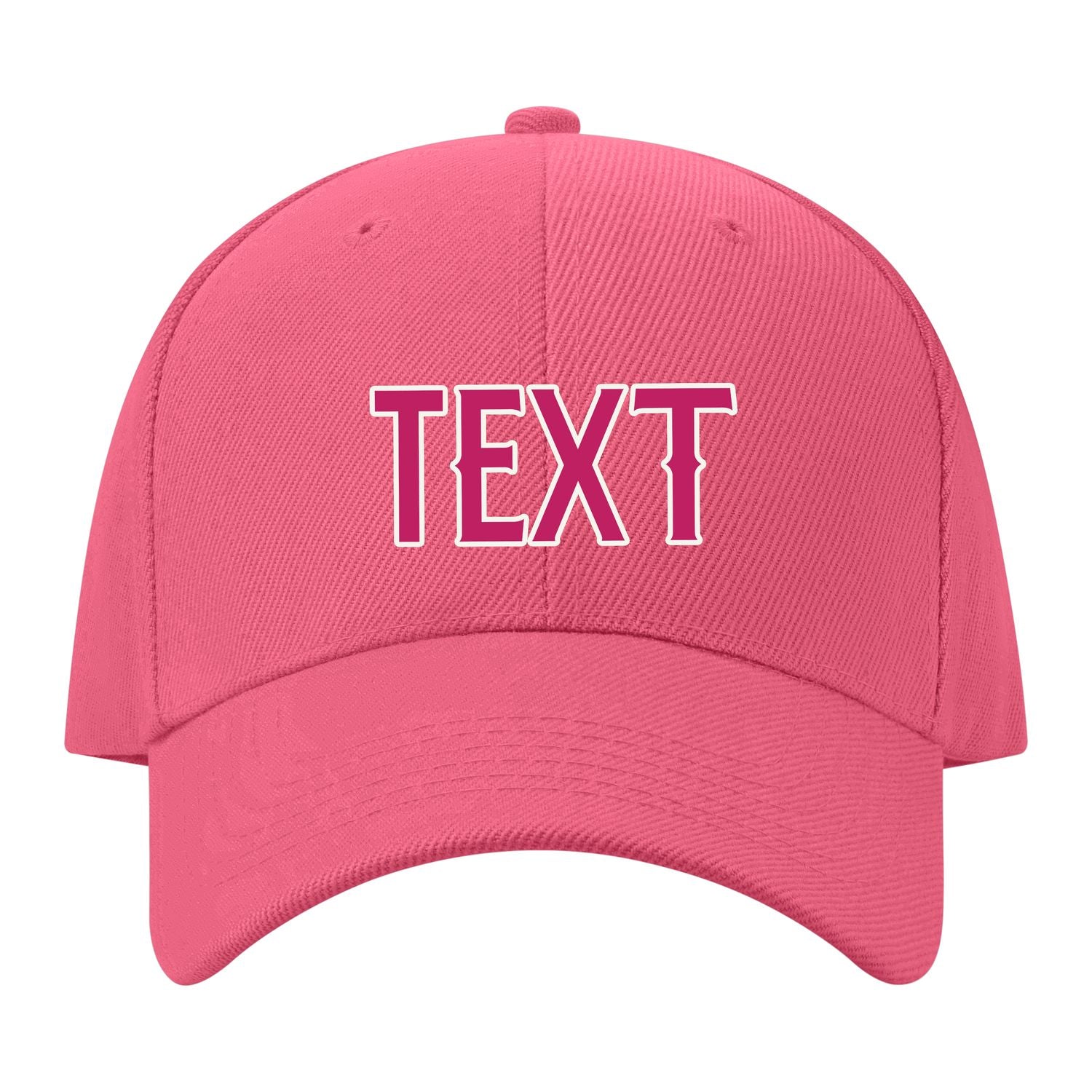 Custom Light Coral Red Light Pink Hat 26B21813
