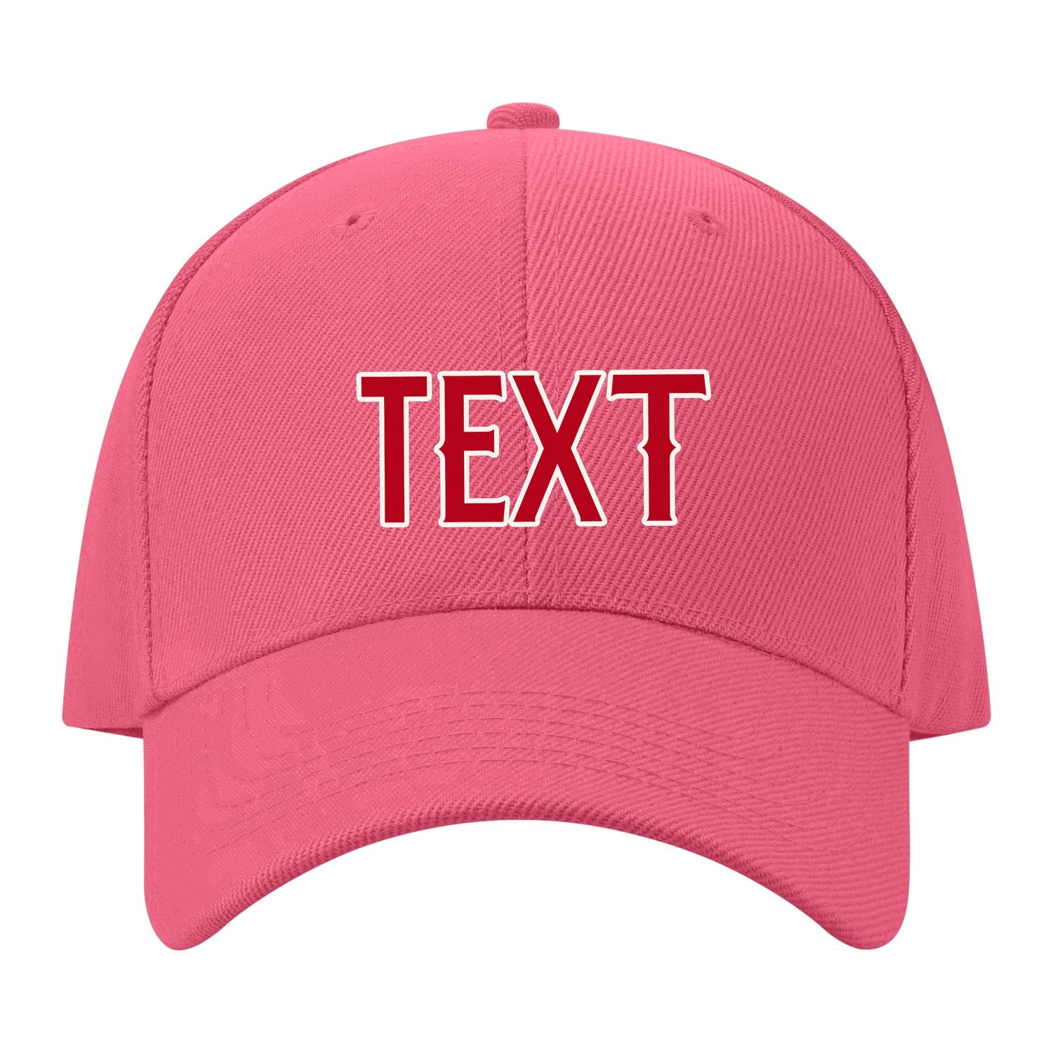 Custom Light Coral Red Crimson Red Hat 26B21814