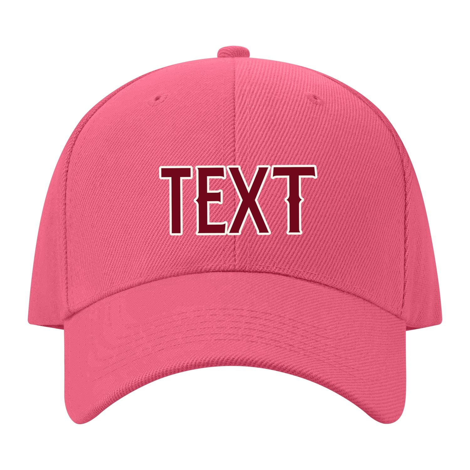 Custom Light Coral Red Khaki Hat 26B21815