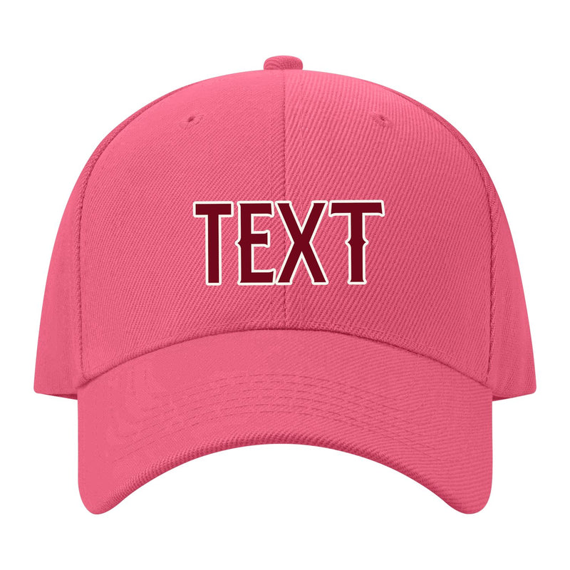 Custom Light Coral Red Khaki Hat 26B21815
