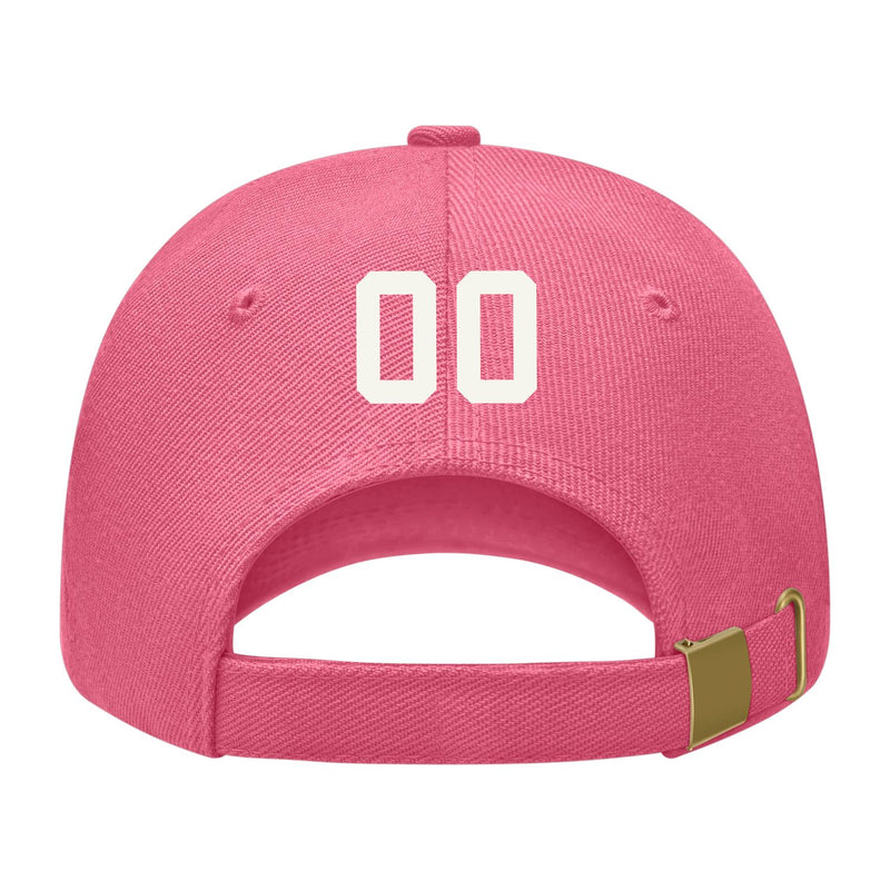 Custom Light Coral Red Pale Ice Blue Hat 26B21818