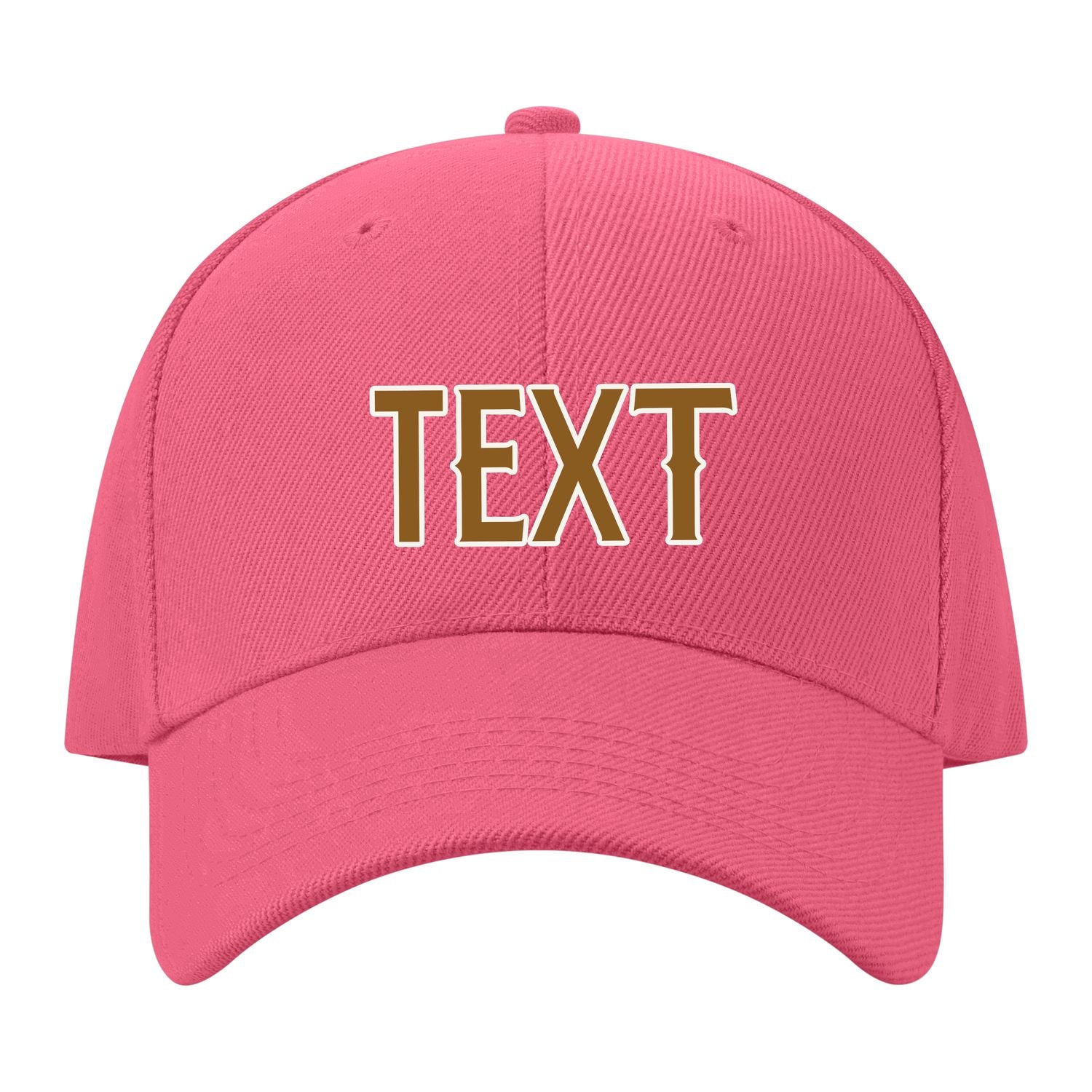 Custom Light Coral Red Dark Green Hat 26B21822
