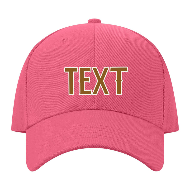 Custom Light Coral Red Dark Green Hat 26B21822