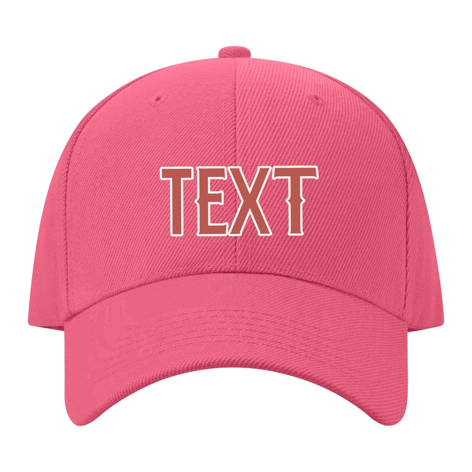 Custom Light Coral Red Emerald Green Hat 26B21829