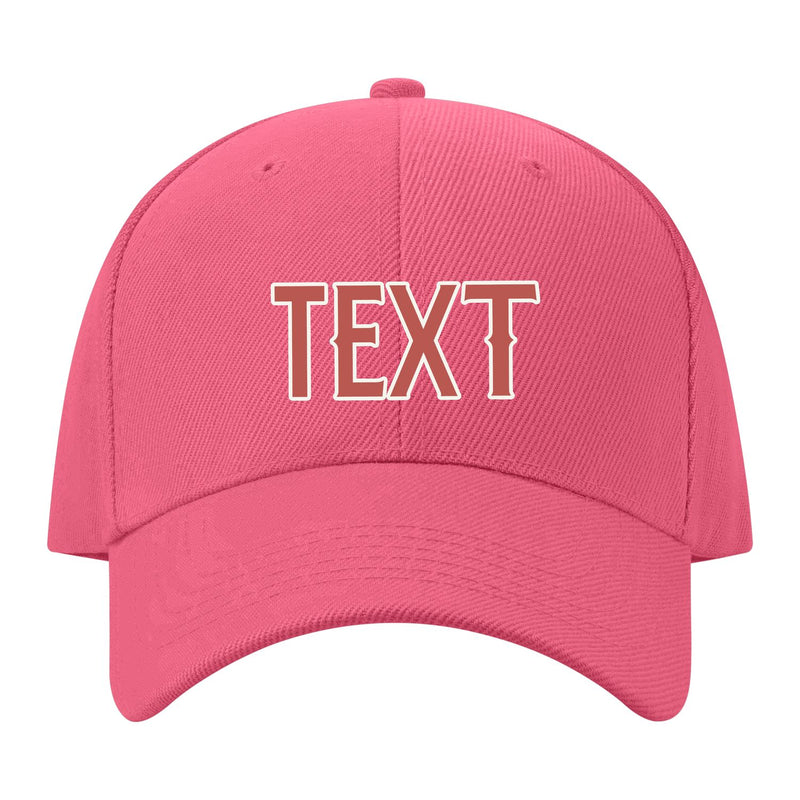 Custom Light Coral Red Emerald Green Hat 26B21829
