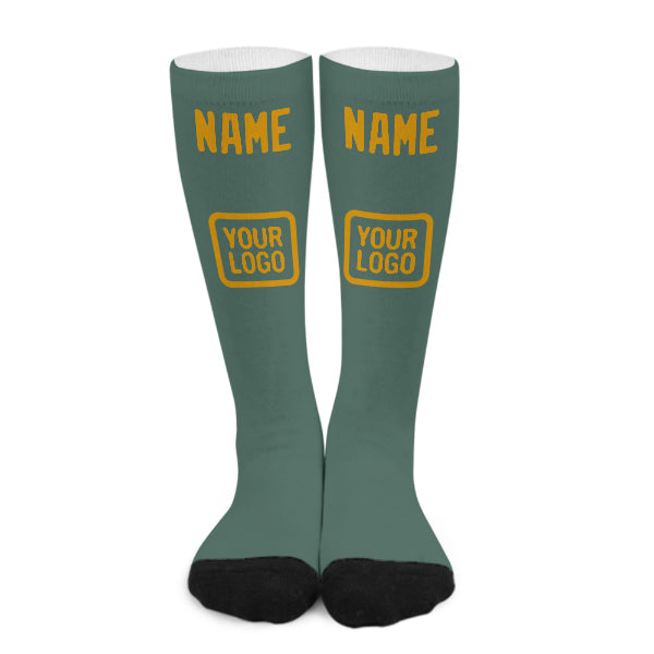 Custom Blue Green Yellow Knee-High Sock