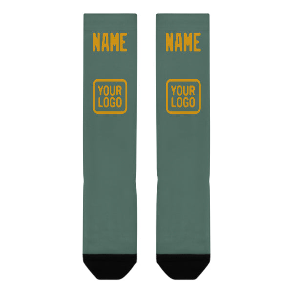 Custom Blue Green Yellow Knee-High Sock