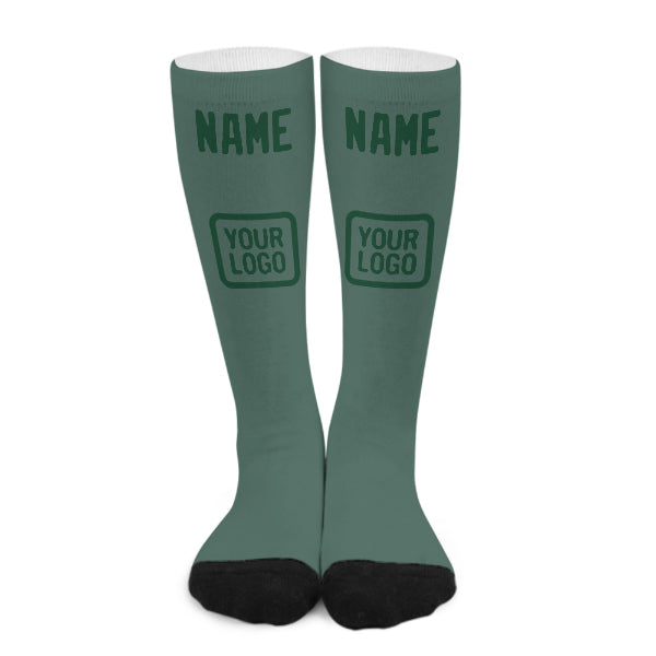 Custom Blue Green Green Knee-High Sock