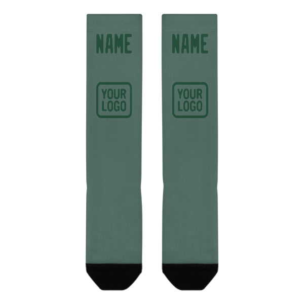 Custom Blue Green Green Knee-High Sock