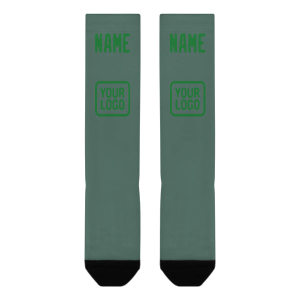 Custom Blue Green Emerald Green Knee-High Sock