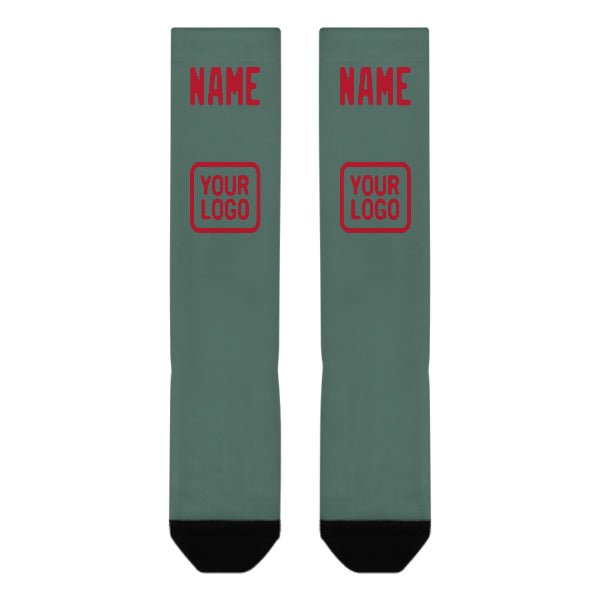 Custom Blue Green Red Knee-High Sock
