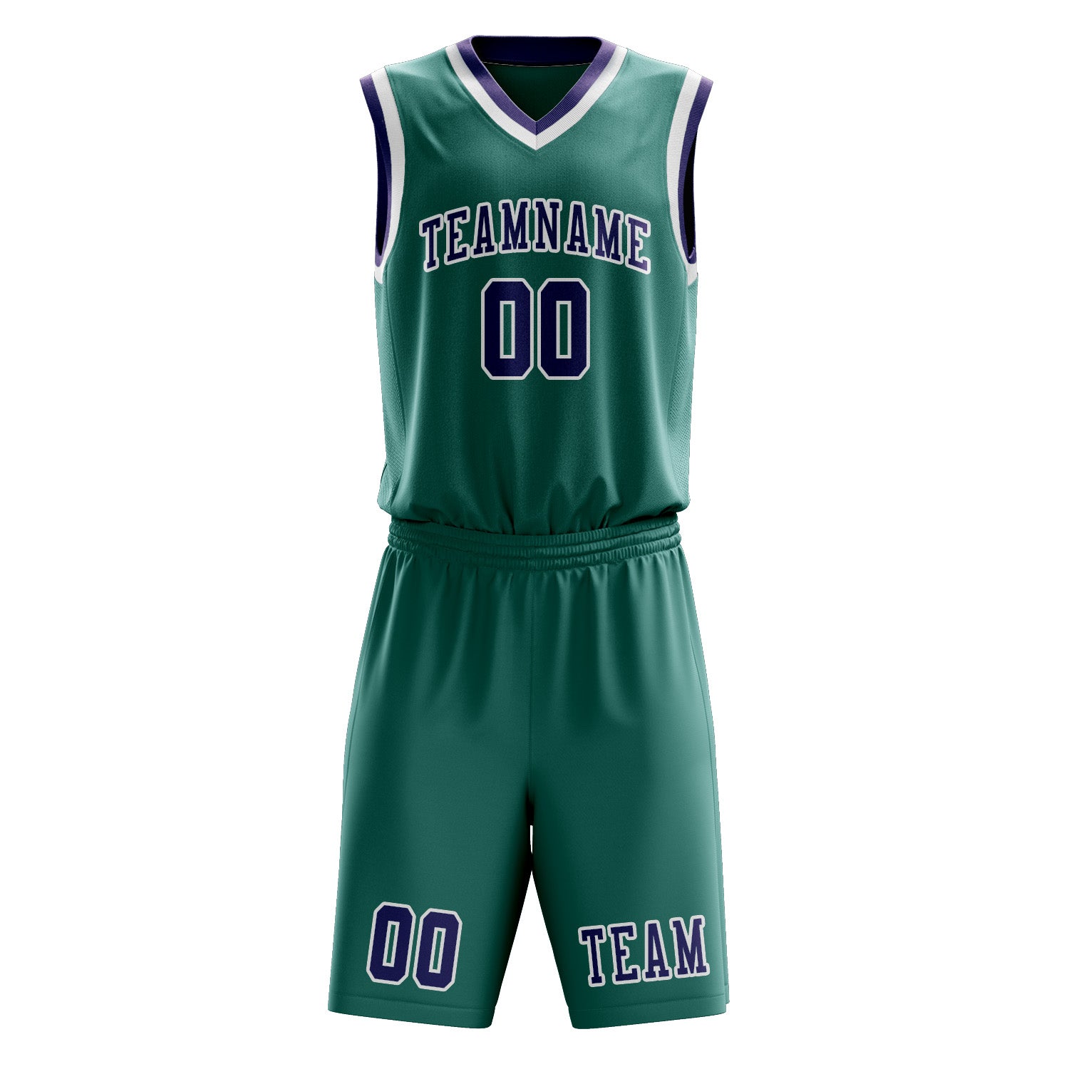 Custom Blue Green Purple Basketball Set