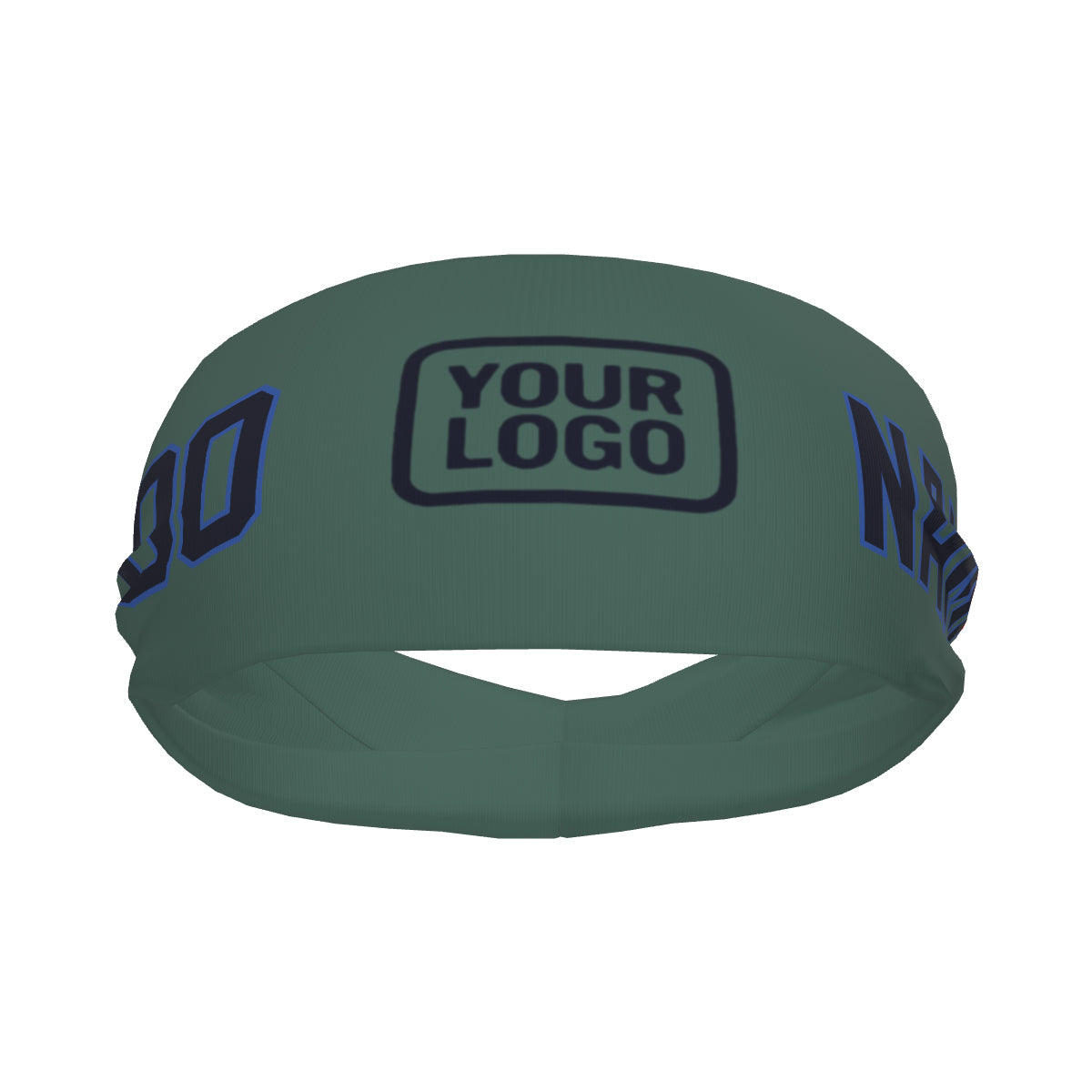 Custom Blue Green Navy Sports headband