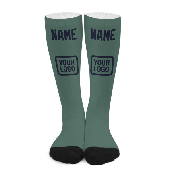 Custom Blue Green Navy Knee-High Sock