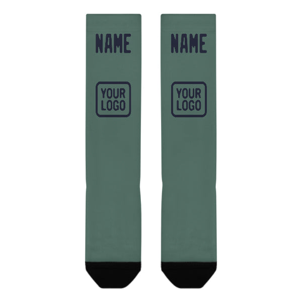Custom Blue Green Navy Knee-High Sock