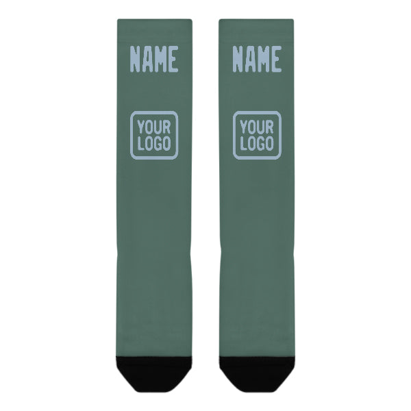 Custom Blue Green Light Blue Knee-High Sock