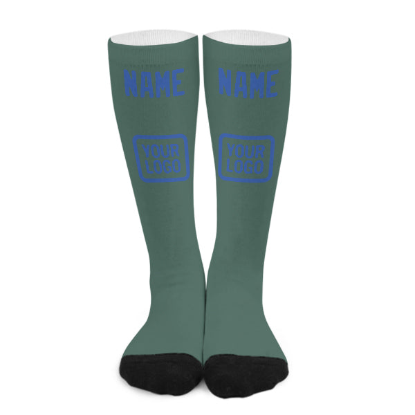 Custom Blue Green Sky Blue Knee-High Sock