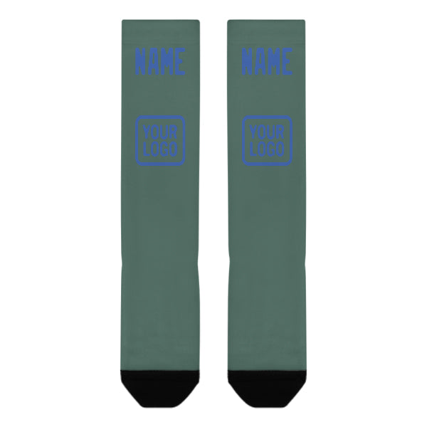 Custom Blue Green Sky Blue Knee-High Sock