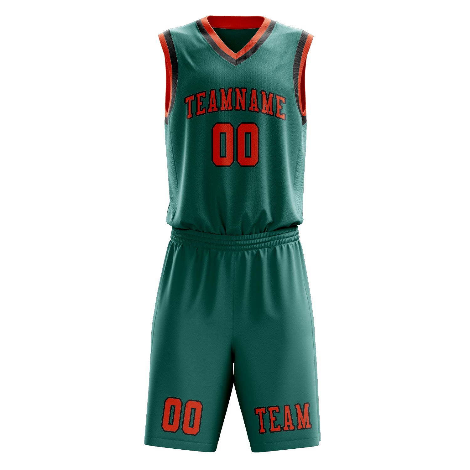 Custom Blue Green Orange Red Basketball Set