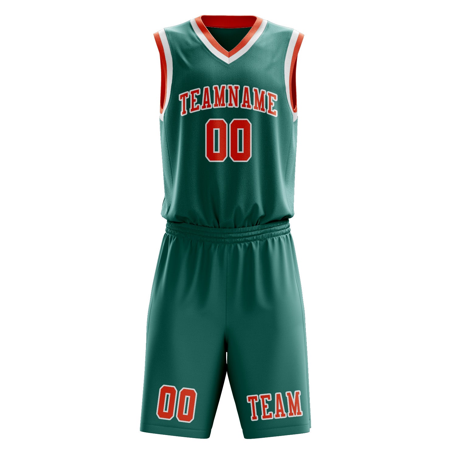 Custom Blue Green Orange Red Basketball Set
