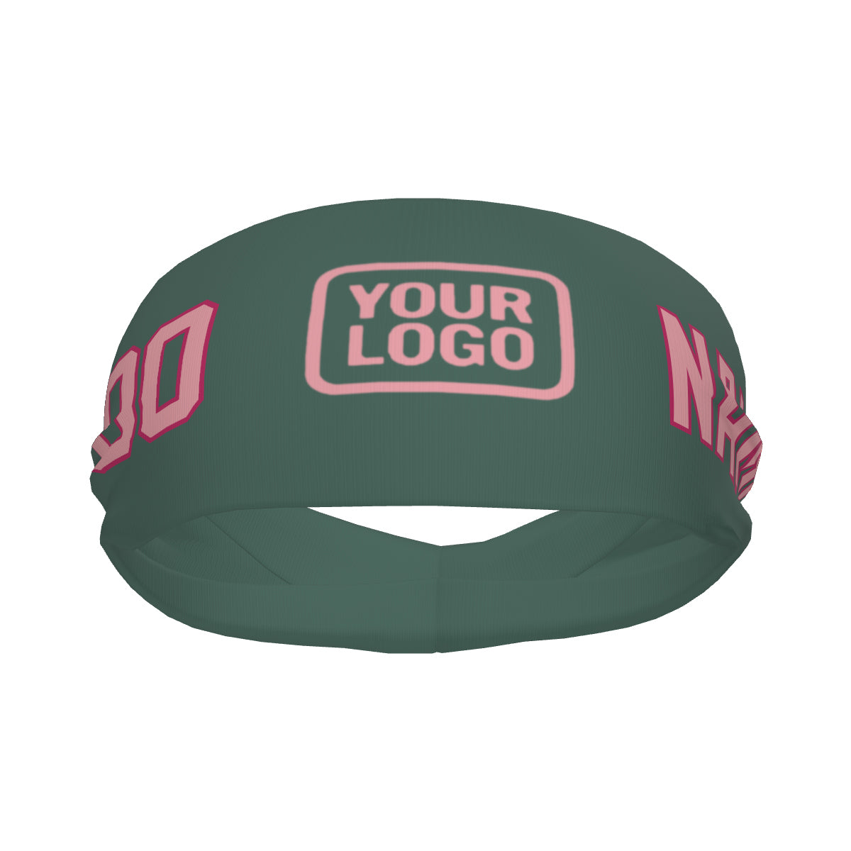 Custom Blue Green Light Pink Sports headband