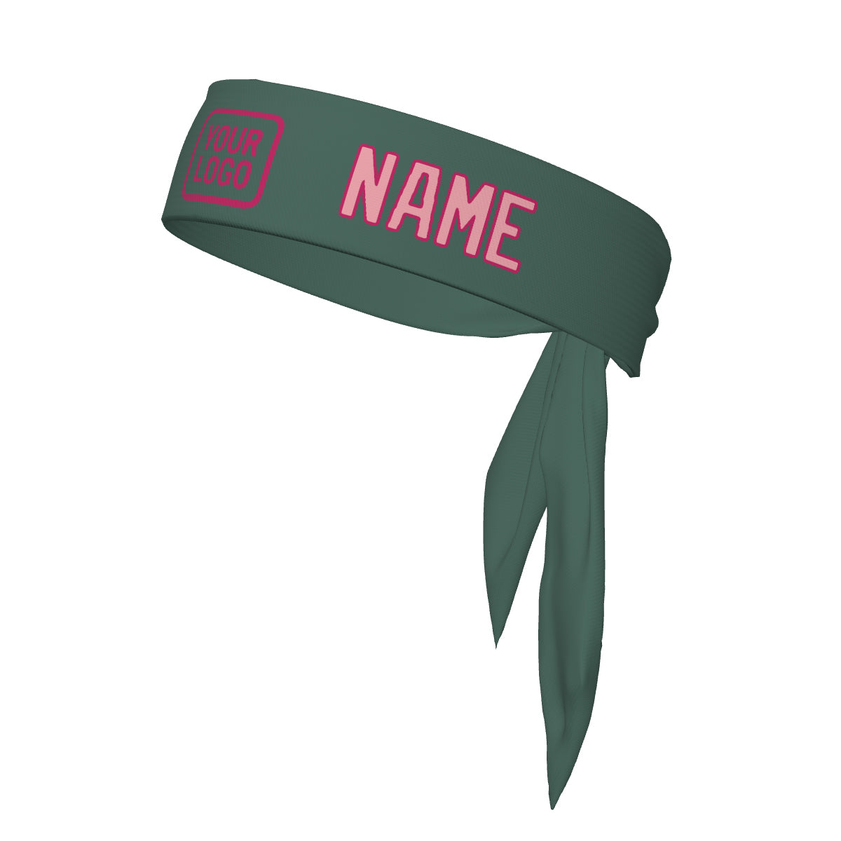 Custom Blue Green Light Pink Headband